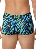 Черные плавки-боксеры с цветными зигзагами