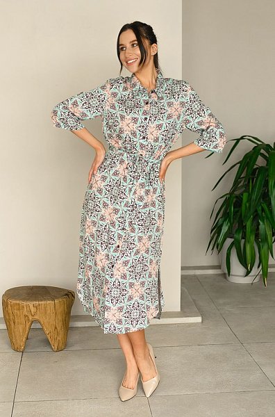 Туника из яркой принтованной вискозы Simona