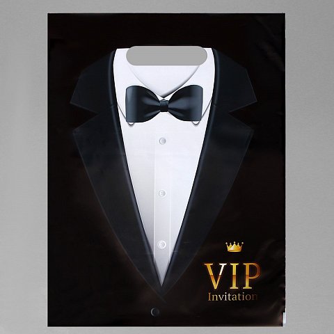 Пакет «Смокинг VIP» полиэтиленовый с вырубной ручкой (30х40 см)