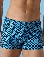 Мужские пляжные боксеры +size с геометрическим принтом