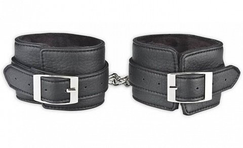 Черные фиксаторы для ног из искусственной кожи