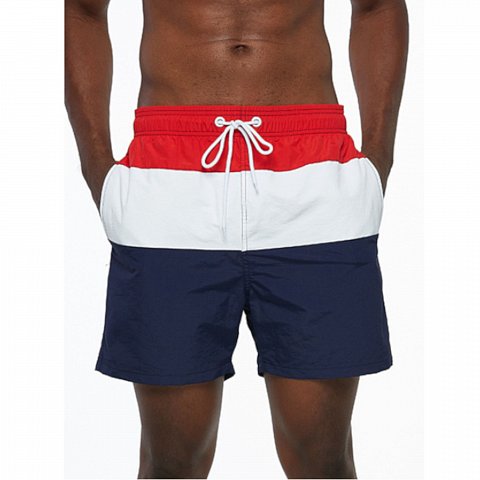 Трехцветные мужские шорты для пляжа