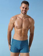 Мужские пляжные боксеры +size с геометрическим принтом