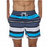 Мужские разноцветные шорты в полоску для пляжного отдыха