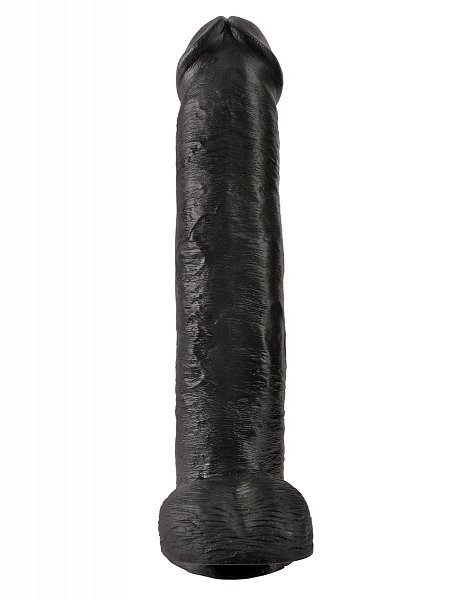 Чёрный фаллоимитатор-гигант 15  Cock with Balls - 40,6 см.