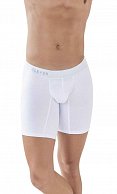 Белые удлиненные трусы-боксеры Caribbean Long Boxer