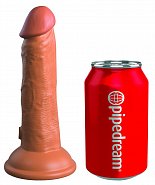 Фаллоимитатор цвета карамели 6  Vibrating Silicone Dual Density Cock - 17,8 см.