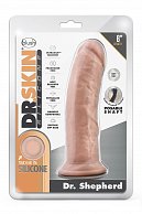 Телесный фаллоимитатор на присоске Dr. Shepherd - 20,3 см.