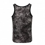 Серая мужская майка с леопардовым принтом