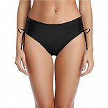 Черные женские плавки с утяжкой по бокам