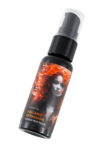 Гель с эффектом вибрации Volcano Of Passion со вкусом персика и маракуйи - 25 мл.