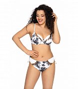 Плавки с контрастным рисунком и кулисками по бокам