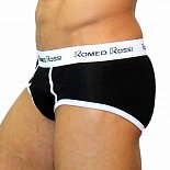 Набор из 3 черных трусов-брифов с белой брендированной резинкой