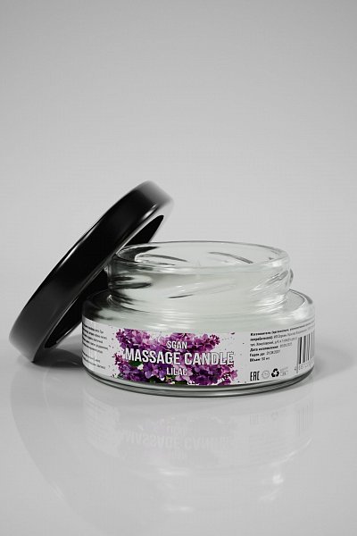 Массажная свеча «Сирень» - 50 мл.