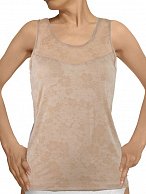 Женская майка на широких бретелях с цветочным принтом