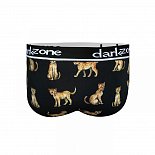 Черные трусы-брифы с принтом в виде гепардов