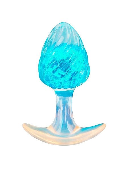 Голубоватая анальная пробка - 9 см.