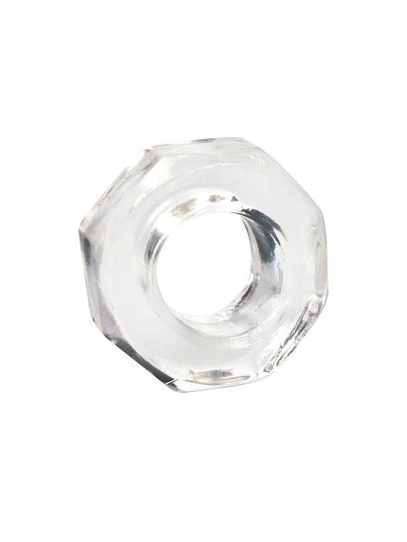 Прозрачное эрекционное кольцо в форме гайки