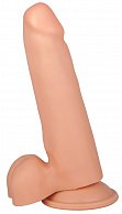 Фаллоимитатор на присоске телесного цвета - 16,5 см.
