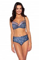 Бюстгальтер с мягкой чашкой из трикотажа с растительным рисунком