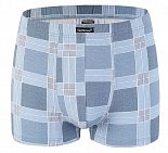 Мужские трусы-боксеры plus size в крупную цветную клетку