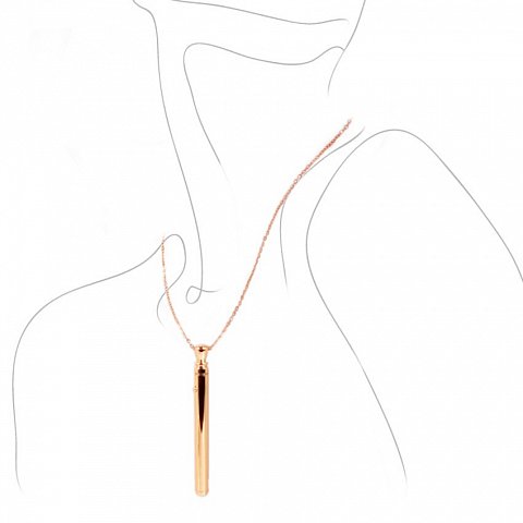 Золотистая подвеска-вибратор Genie Flirting Pen