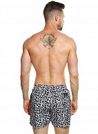 Черно-белые пляжные шорты из быстросохнущей ткани