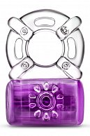 Фиолетовое эрекционное виброкольцо One Night Stand Vibrating C-Ring