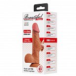 Темно-бежевый реалистичный фаллоимитатор с присоской Bahamut - 21,8 см.