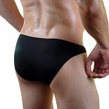 Черные мужские трусы-слипы с заниженной посадкой