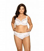 Бюстгальтер plus size на косточках с нежными кружевными элементами