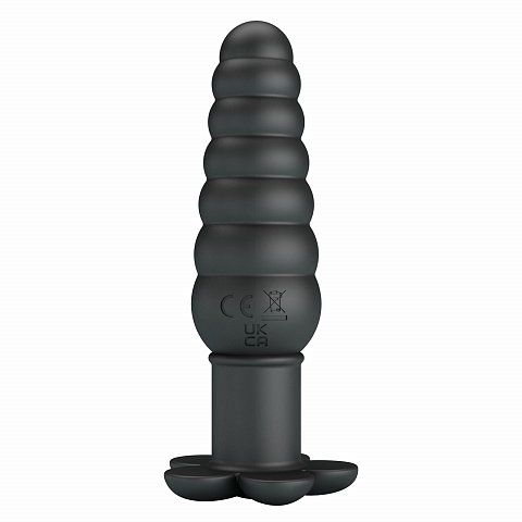 Черный анальный вибростимулятор Imron - 11 см.