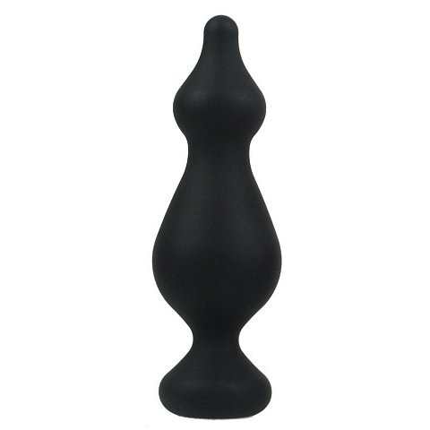 Черная анальная втулка Amuse L - 13,8 см.