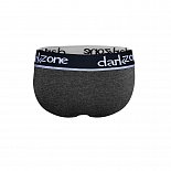 Темно-серые хлопковые слипы с брендированной резинкой