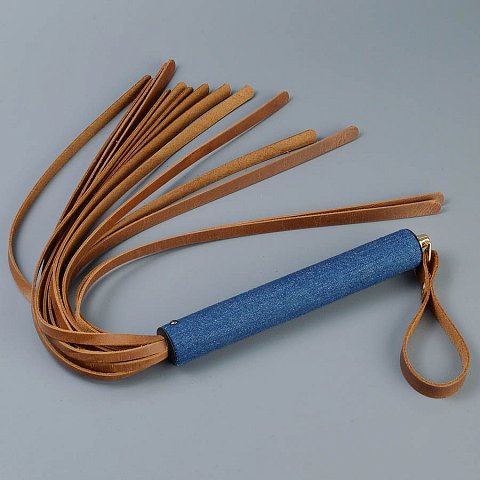 Плеть с джинсовой ручкой «Дикий Запад» - 60 см.