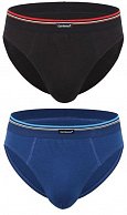 Комплект из 2 трусов-слипов - синих и черных