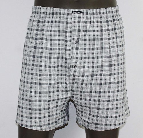 Хлопковые трусы-боксеры в клеточку