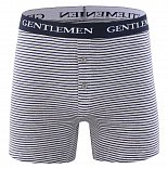 Хлопковые трусы-боксеры с тонкой полоской и брендированной резинкой