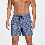 Синие мужские шорты с геометрическим принтом