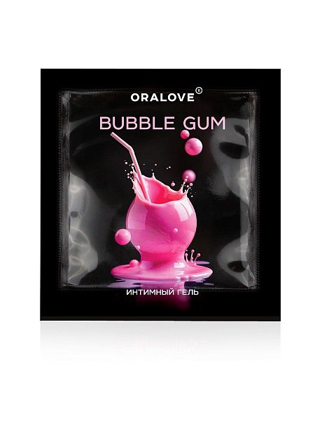 Саше съедобной оральной смазки OraLove с ароматом бабл-гам - 3 гр.