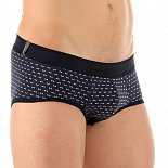 Темно-синие брифы с принтом в виде бантов