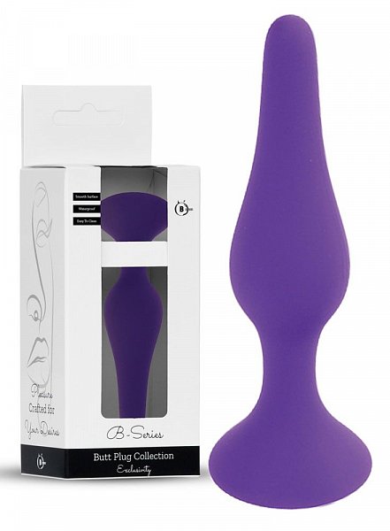 Фиолетовая анальная втулка Silcone Purple Plug Extra Large - 15,5 см.