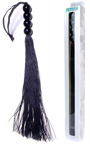 Черная силиконовая плеть - 37 см.