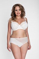 Бюстгальтер с мягкой чашкой plus size из микрофибры и двойной сетки
