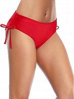 Красные женские плавки с утяжкой по бокам