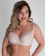 Бюстгальтер на косточках с шитыми чашками из ткани с тиснением